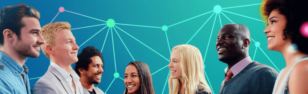 Grupo de personas en reunión de networking